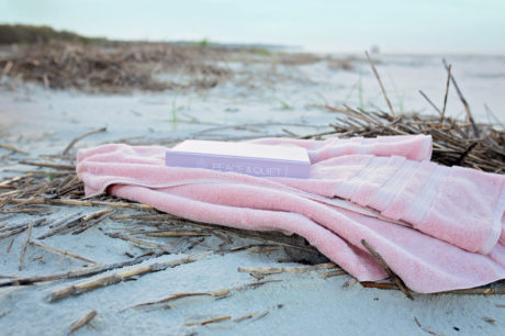 a beach towel on the beach