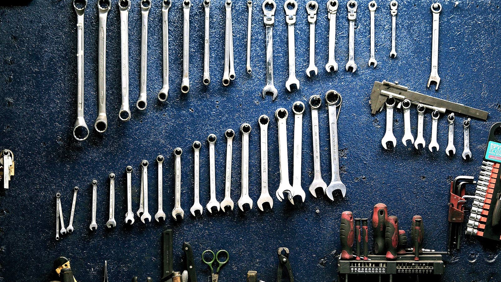 tools on a shelf